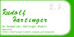 rudolf hartinger business card